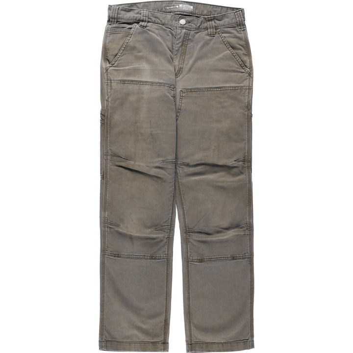 Carhartt Relaxed Fit Double Knee Duck Work Pants, Men's W30 (approx.) cotton Khaki type Vintage Second Hand