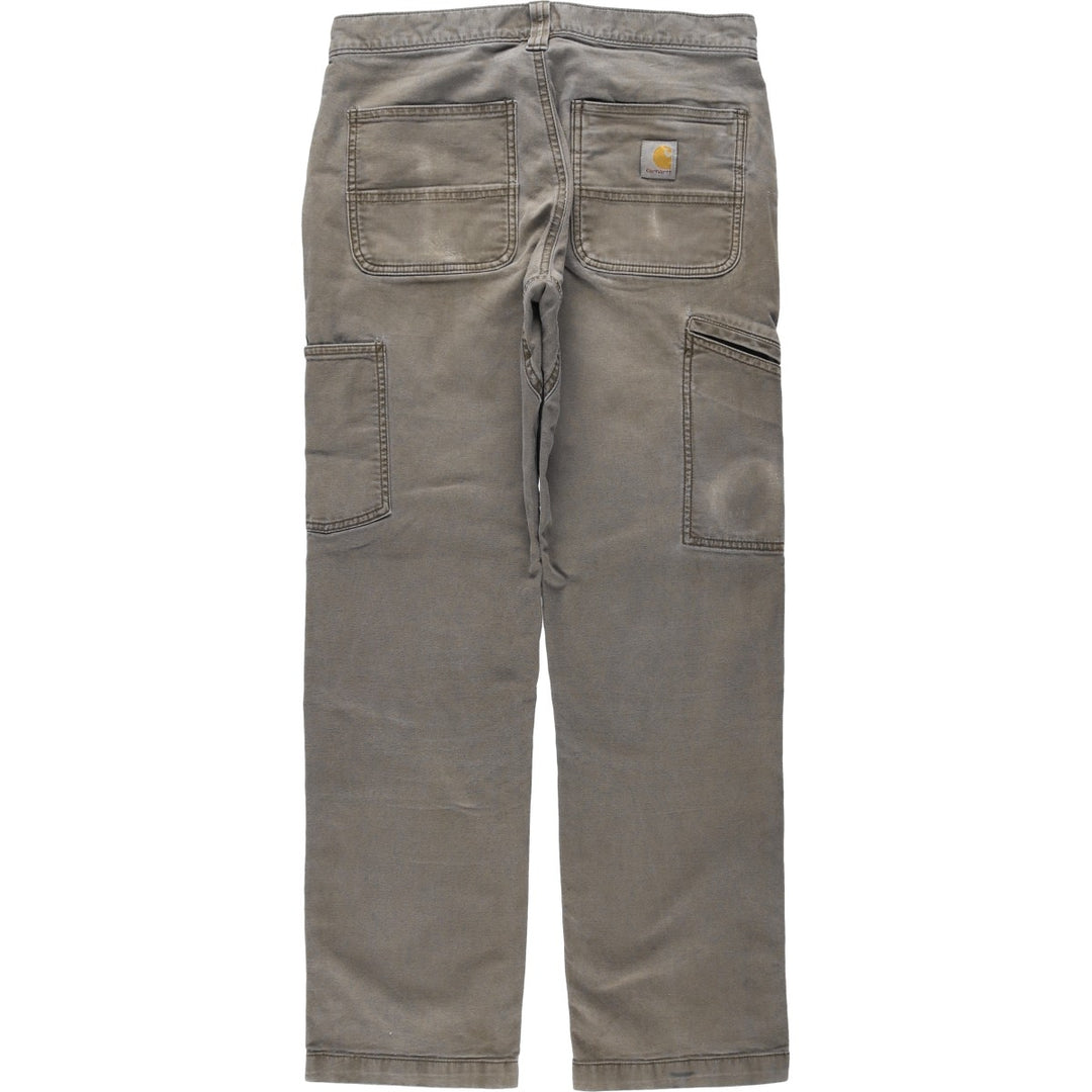 Carhartt Relaxed Fit Double Knee Duck Work Pants, Men's W30 (approx.) cotton Khaki type Vintage Second Hand
