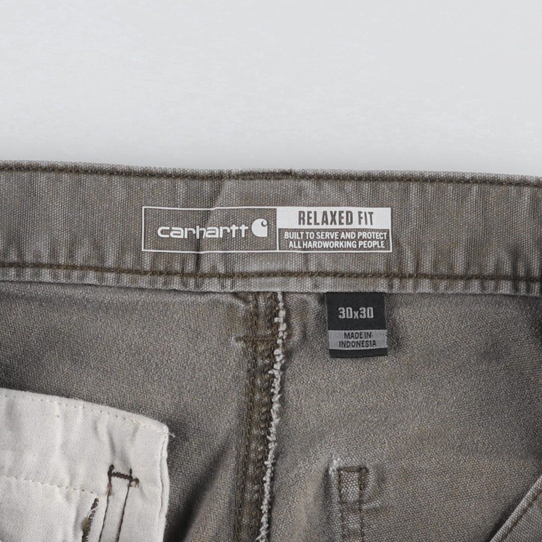 Carhartt Relaxed Fit Double Knee Duck Work Pants, Men's W30 (approx.) cotton Khaki type Vintage Second Hand