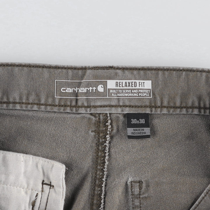 Carhartt Relaxed Fit Double Knee Duck Work Pants, Men's W30 (approx.) cotton Khaki type Vintage Second Hand