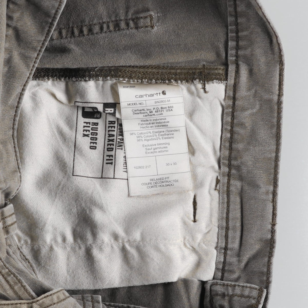 Carhartt Relaxed Fit Double Knee Duck Work Pants, Men's W30 (approx.) cotton Khaki type Vintage Second Hand