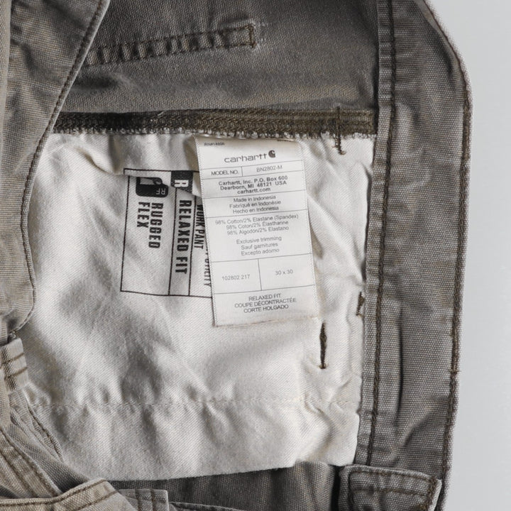 Carhartt Relaxed Fit Double Knee Duck Work Pants, Men's W30 (approx.) cotton Khaki type Vintage Second Hand