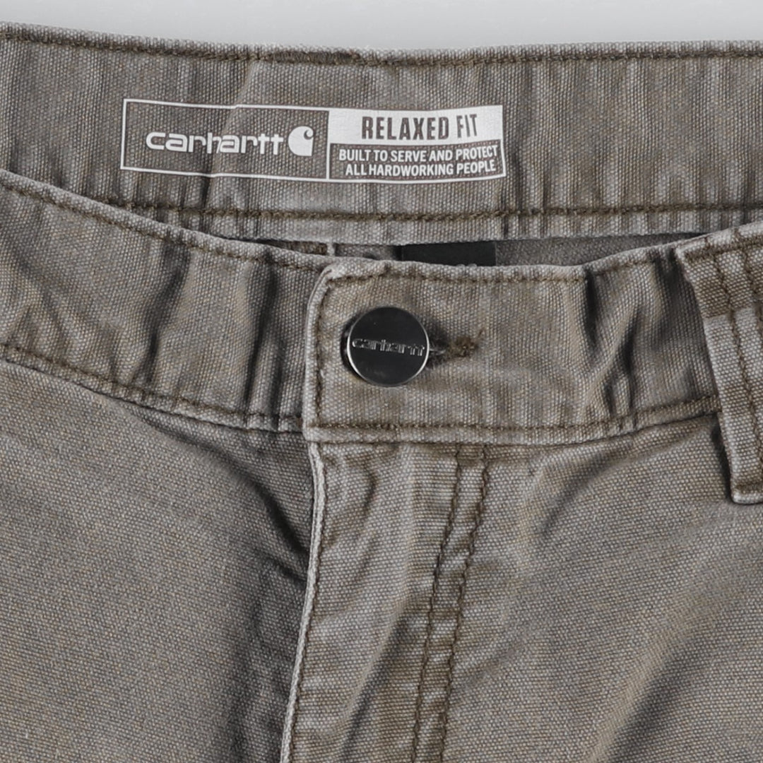 Carhartt Relaxed Fit Double Knee Duck Work Pants, Men's W30 (approx.) cotton Khaki type Vintage Second Hand