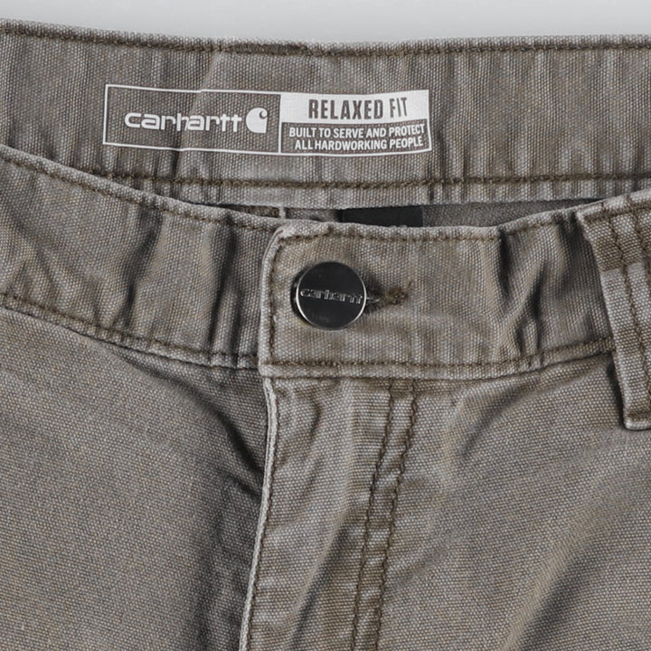 Carhartt Relaxed Fit Double Knee Duck Work Pants, Men's W30 (approx.) cotton Khaki type Vintage Second Hand
