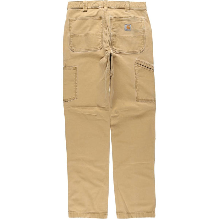 Carhartt Relaxed Fit Double Knee Duck Work Pants, Men's W32 (approx.) cotton Beige type Vintage Second Hand