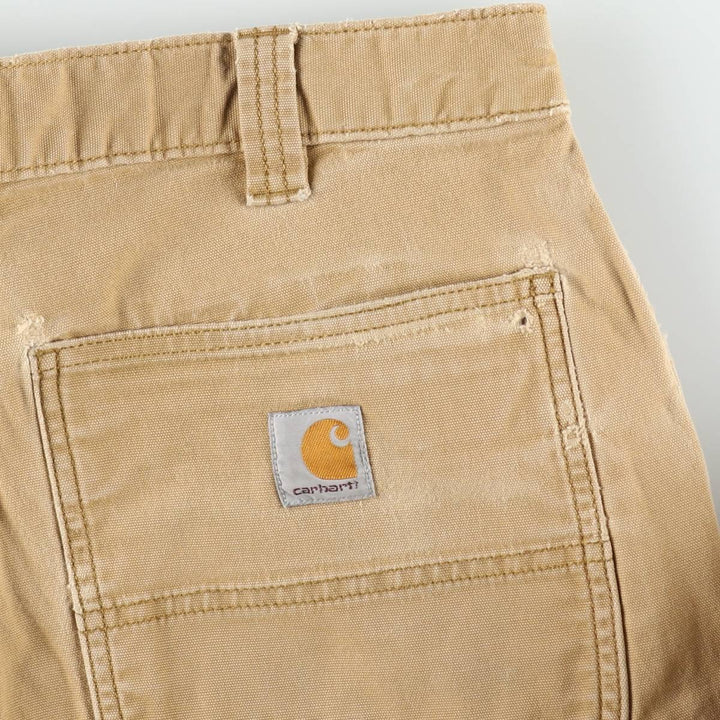 Carhartt Relaxed Fit Double Knee Duck Work Pants, Men's W32 (approx.) cotton Beige type Vintage Second Hand