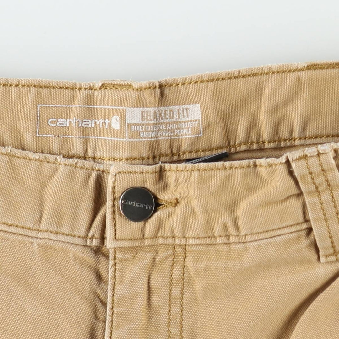 Carhartt Relaxed Fit Double Knee Duck Work Pants, Men's W32 (approx.) cotton Beige type Vintage Second Hand