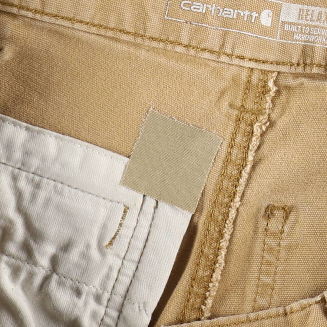 Carhartt Relaxed Fit Double Knee Duck Work Pants, Men's W32 (approx.) cotton Beige type Vintage Second Hand