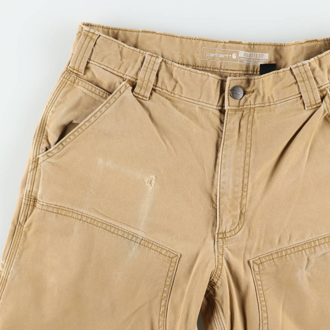 Carhartt Relaxed Fit Double Knee Duck Work Pants, Men's W32 (approx.) cotton Beige type Vintage Second Hand