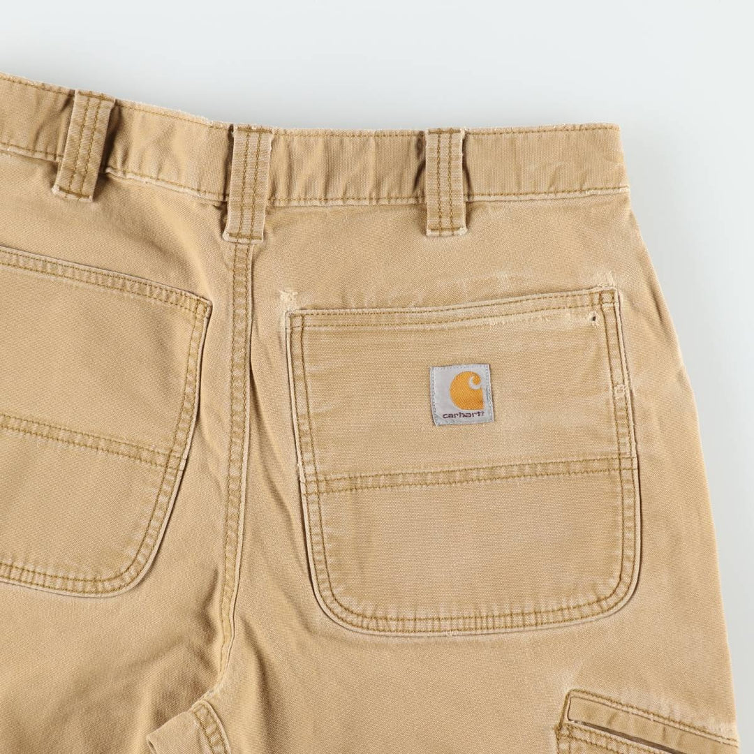 Carhartt Relaxed Fit Double Knee Duck Work Pants, Men's W32 (approx.) cotton Beige type Vintage Second Hand