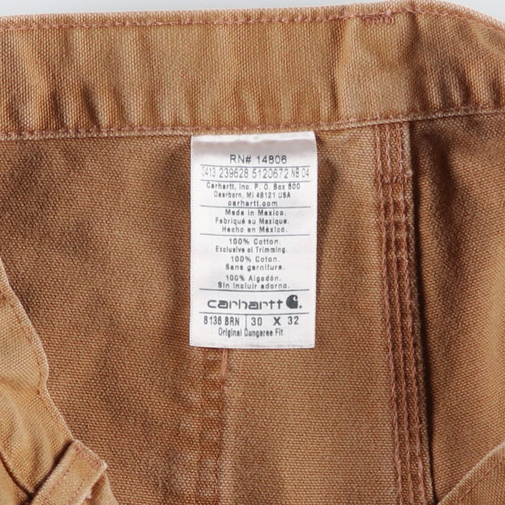 Carhartt Original Dungaree Fit Double Knee Duck Painter Pants, Men's W30 (approx.) cotton Beige type Vintage Second Hand