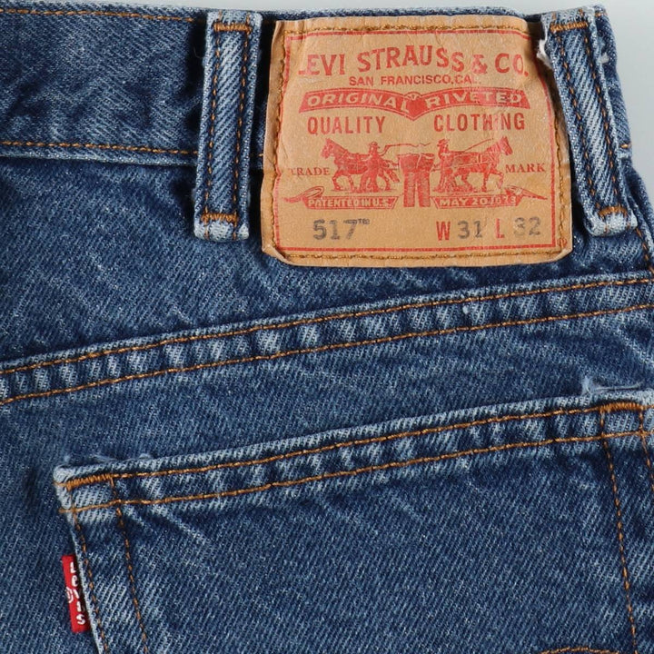 Levi's 517 Bootcut Denim Pants for Men, W31 equivalent cotton blue type Vintage Second Hand