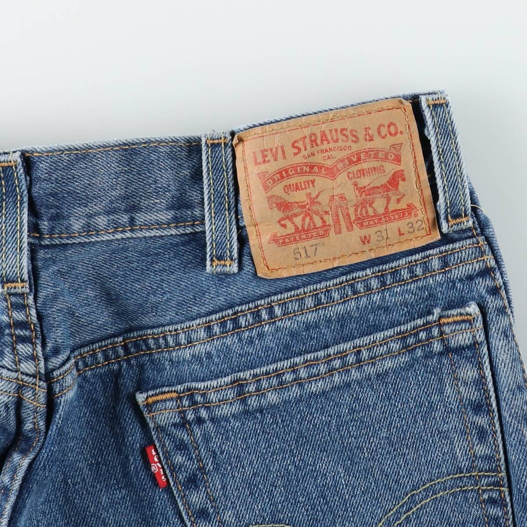 Levi's 517 Bootcut Denim Pants, Men's, Size W30 cotton blue type Vintage Second Hand