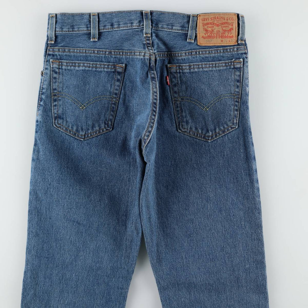 Levi's 517 Bootcut Denim Pants, Men's, Size W30 cotton blue type Vintage Second Hand