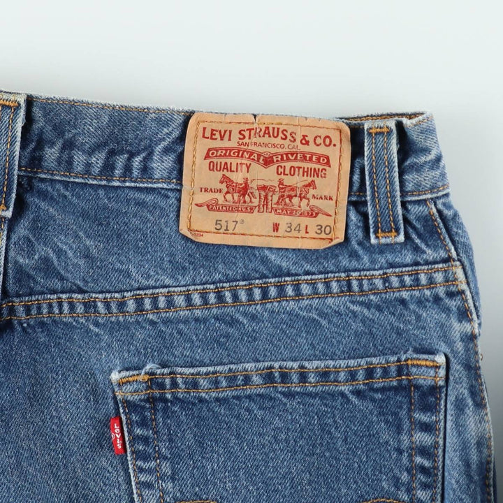 00'S Levi's 517 BOOT CUT Bootcut Denim Pants Men's W33 cotton blue type Vintage Second Hand