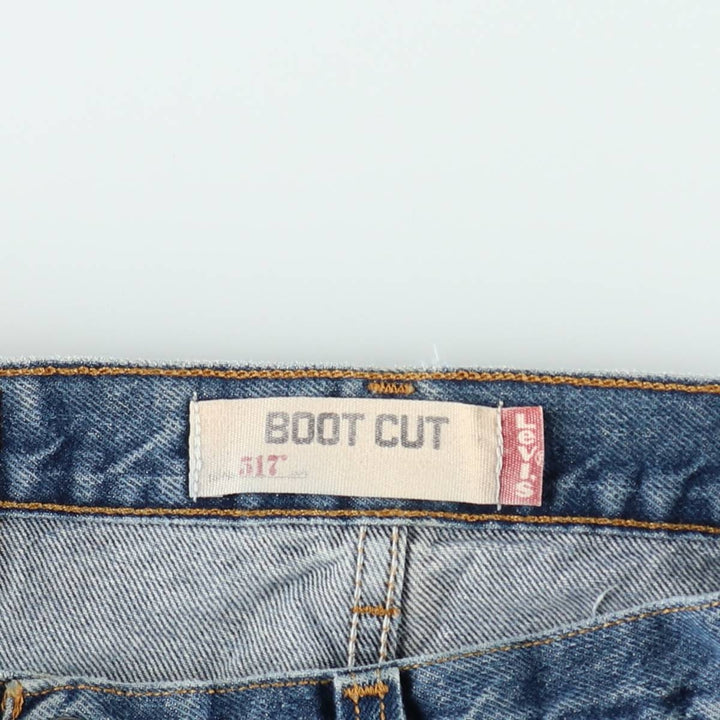 00'S Levi's 517 BOOT CUT Bootcut Denim Pants Men's W33 cotton blue type Vintage Second Hand