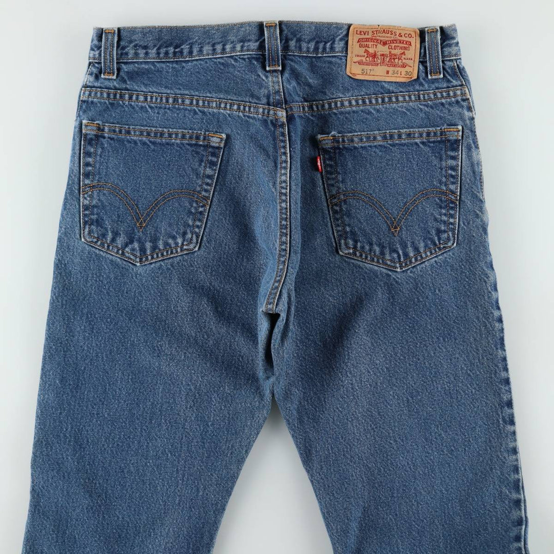 00'S Levi's 517 BOOT CUT Bootcut Denim Pants Men's W33 cotton blue type Vintage Second Hand