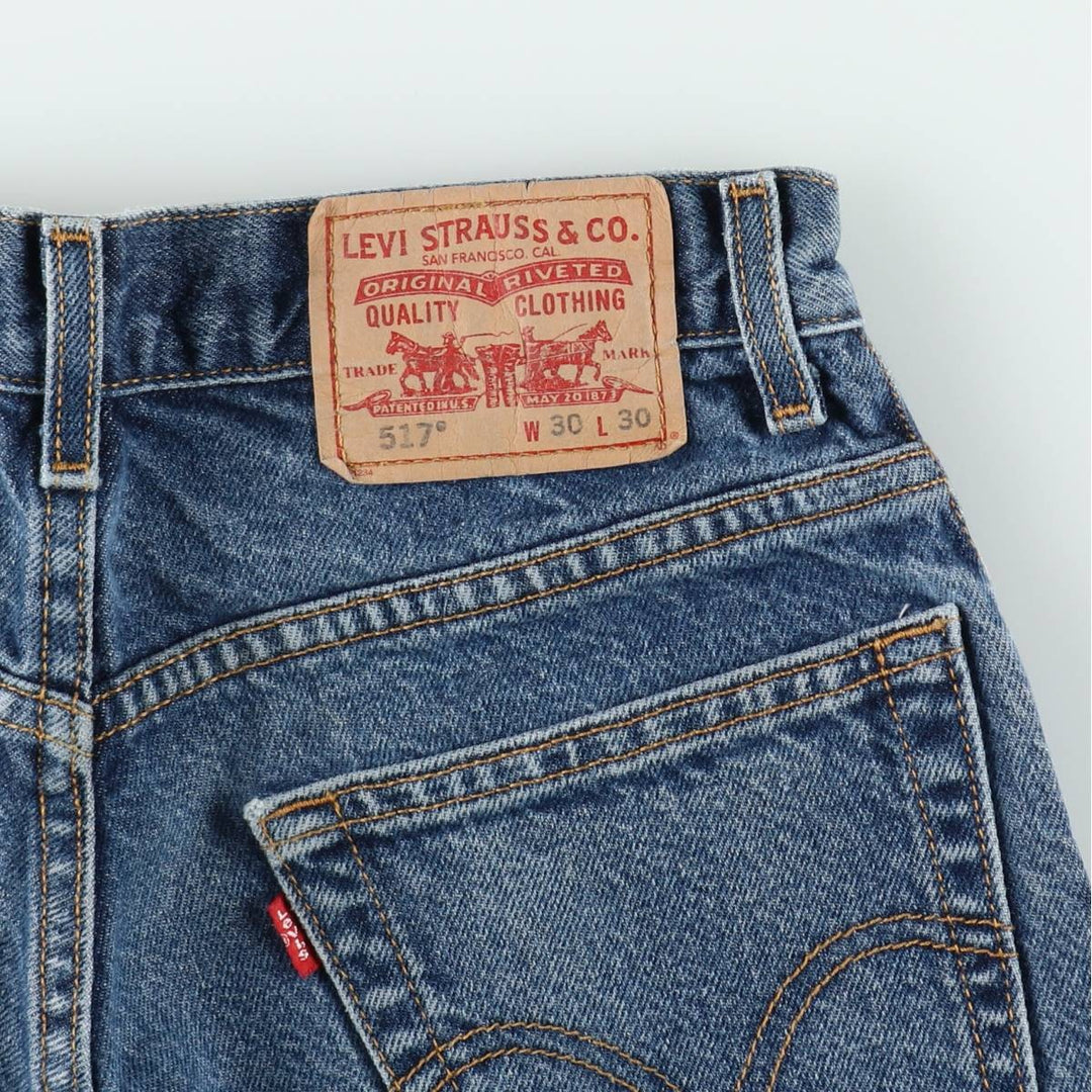 2000'S Levi's 517 Boot Cut Denim Pants, Men's Size W30 cotton blue type Vintage Second Hand