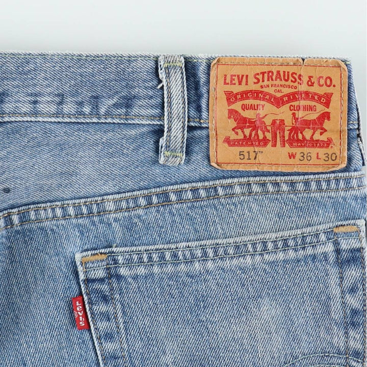Levi's 517 Bootcut Denim Pants, Men's Size 37 cotton blue type Vintage Second Hand