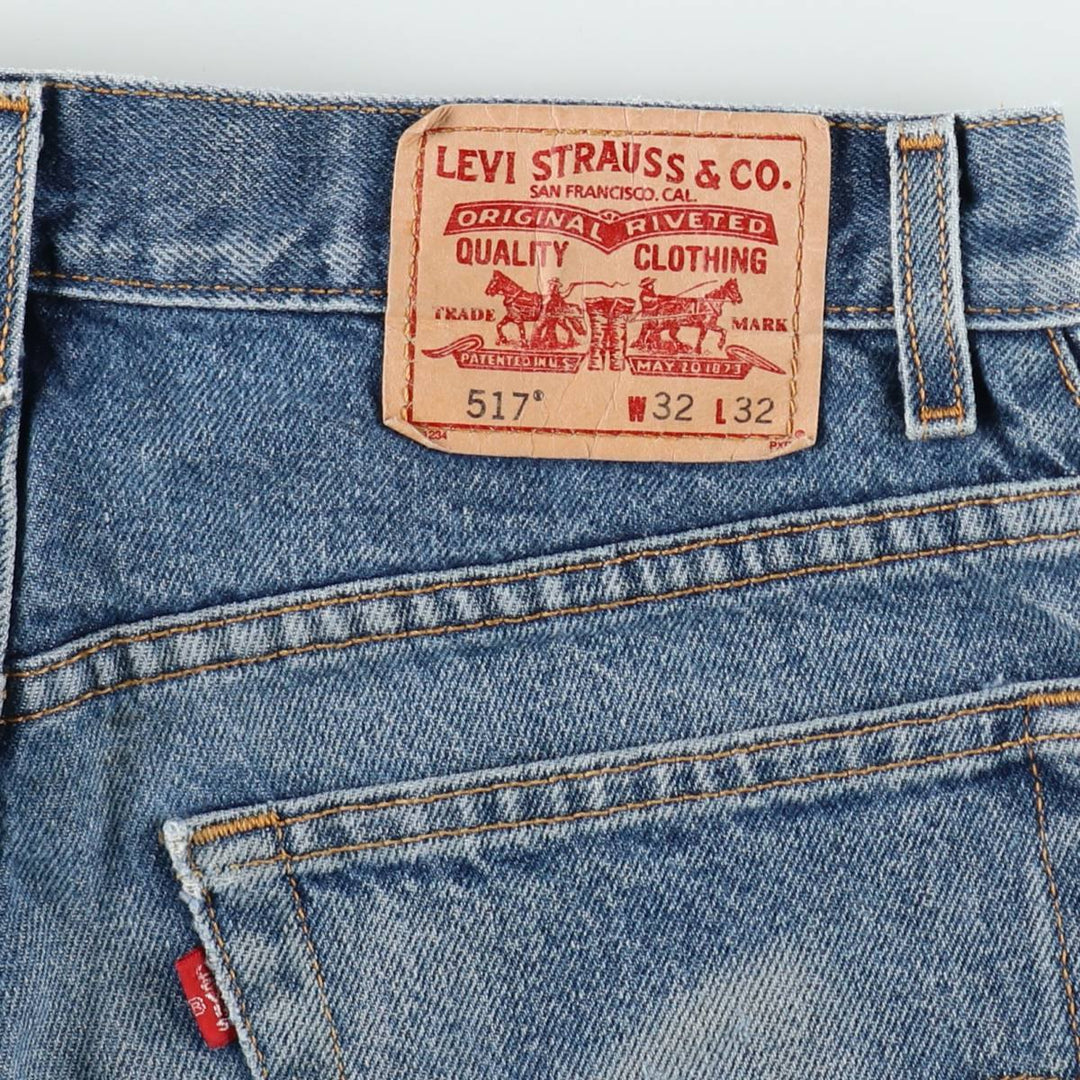 Levi's 517 BOOT CUT Bootcut denim pants for men, equivalent to w30 cotton blue type Vintage Second Hand