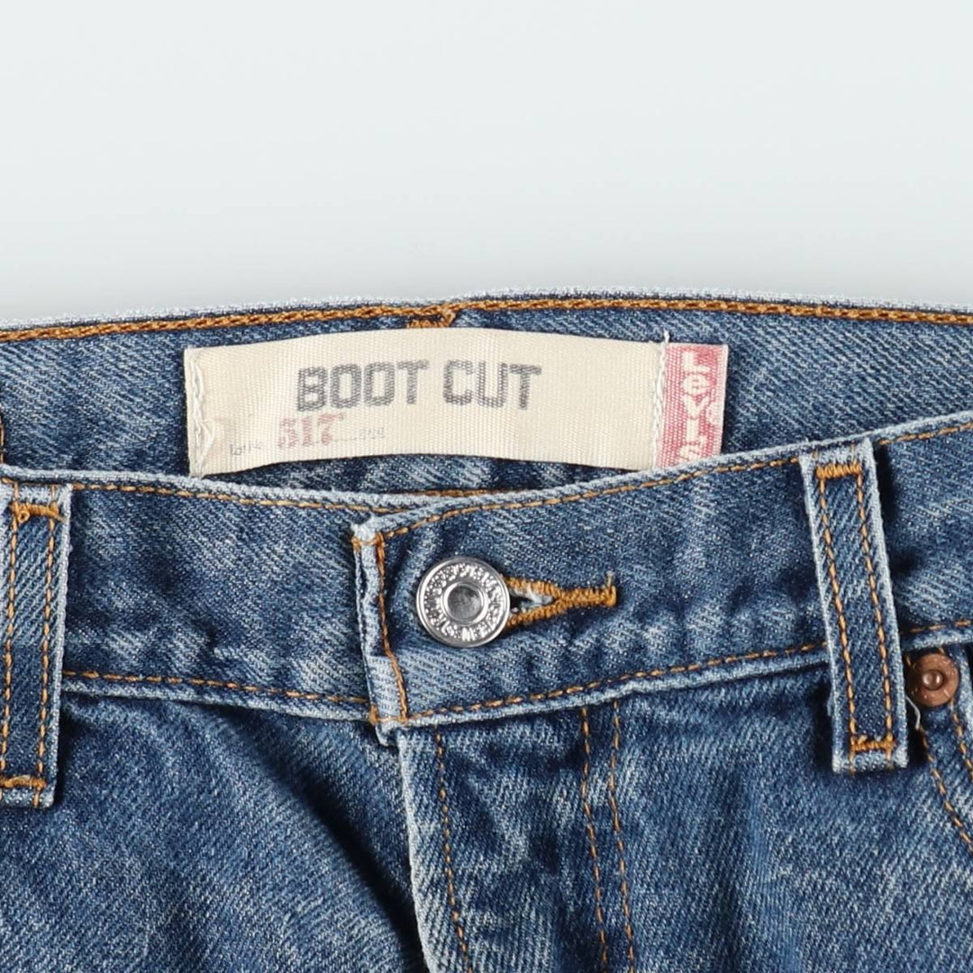 Levi's 517 BOOT CUT Bootcut denim pants for men, equivalent to w30 cotton blue type Vintage Second Hand