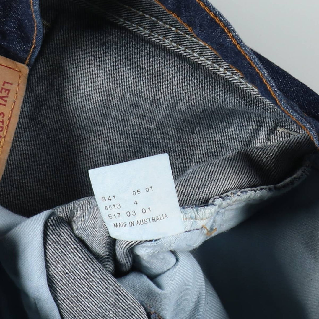 2000'S Levi's 517 Bootcut Denim Pants, Made in Australia, Men's Size W32 (approx.) cotton navy blue type Vintage Second Hand