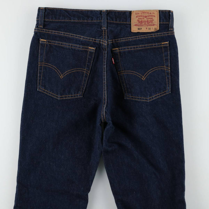 2000'S Levi's 517 Bootcut Denim Pants, Made in Australia, Men's Size W32 (approx.) cotton navy blue type Vintage Second Hand