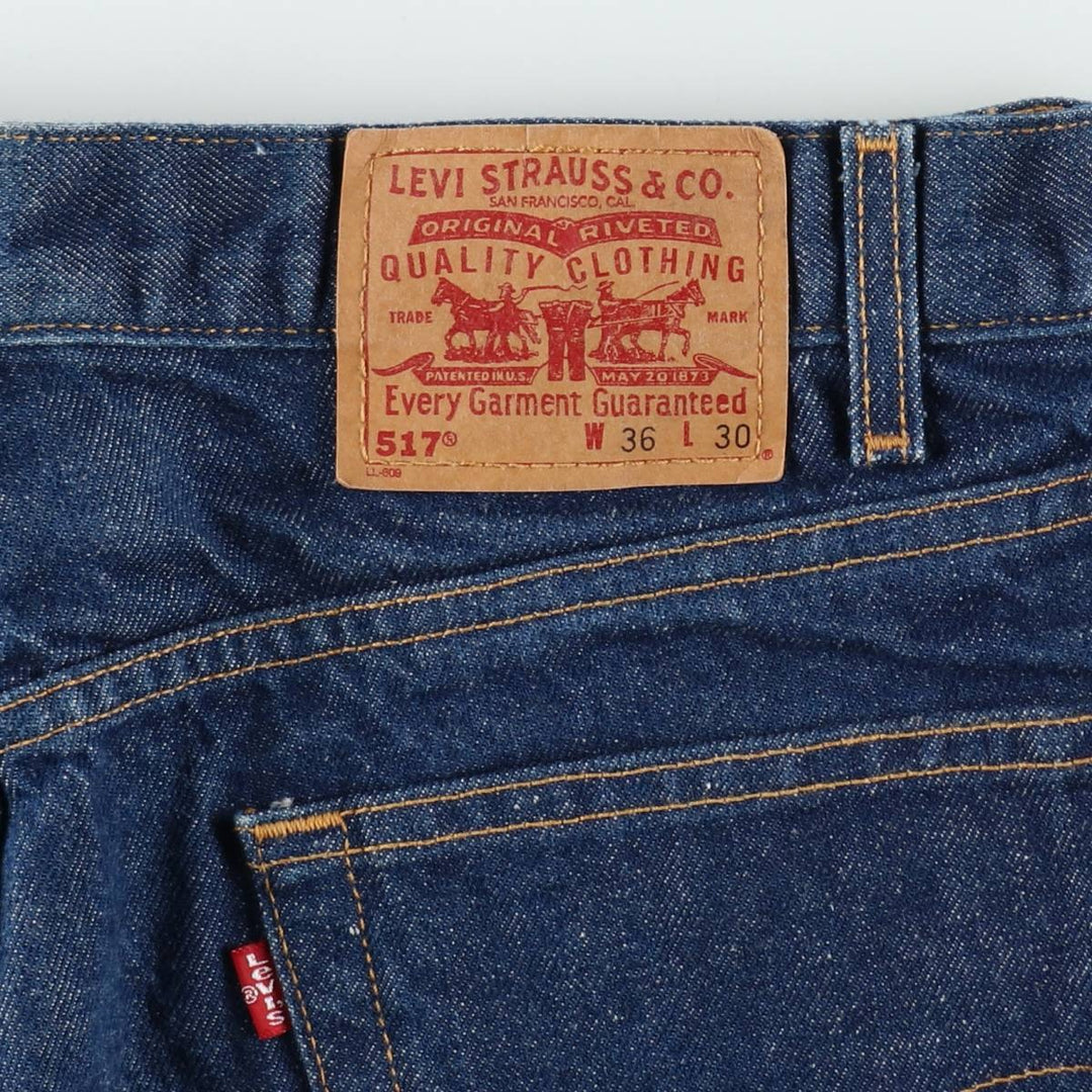 00'S Levi's 517 BOOT CUT Bootcut Denim Pants Men's W36 cotton blue type Vintage Second Hand