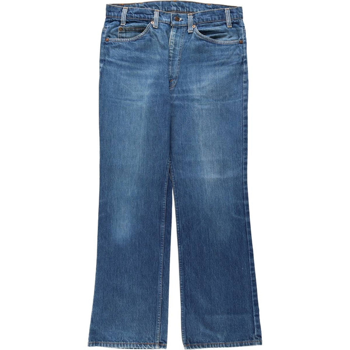 Levi's 20517 0217 Orange Tab Flare Cut Denim Pants, Made in USA, Men's W33 (approx.), Vintage cotton blue type Vintage Second Hand