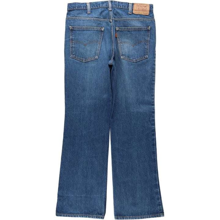Levi's 20517 0217 Orange Tab Flare Cut Denim Pants, Made in USA, Men's W33 (approx.), Vintage cotton blue type Vintage Second Hand
