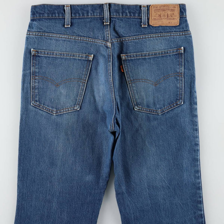 Levi's 20517 0217 Orange Tab Flare Cut Denim Pants, Made in USA, Men's W33 (approx.), Vintage cotton blue type Vintage Second Hand