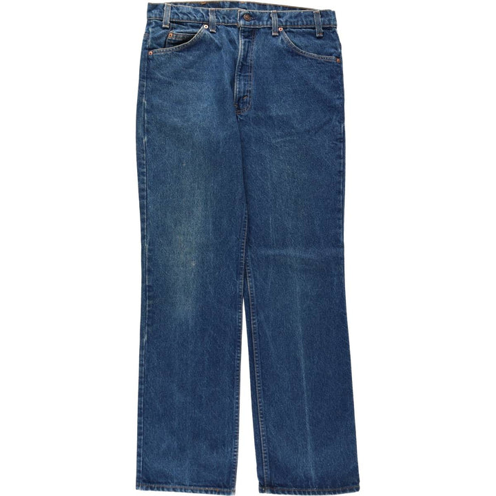 Levi's 517 Orange Tab Bootcut Denim Pants, Made in USA, Men's Size W35 (approx.) cotton blue type Vintage Second Hand