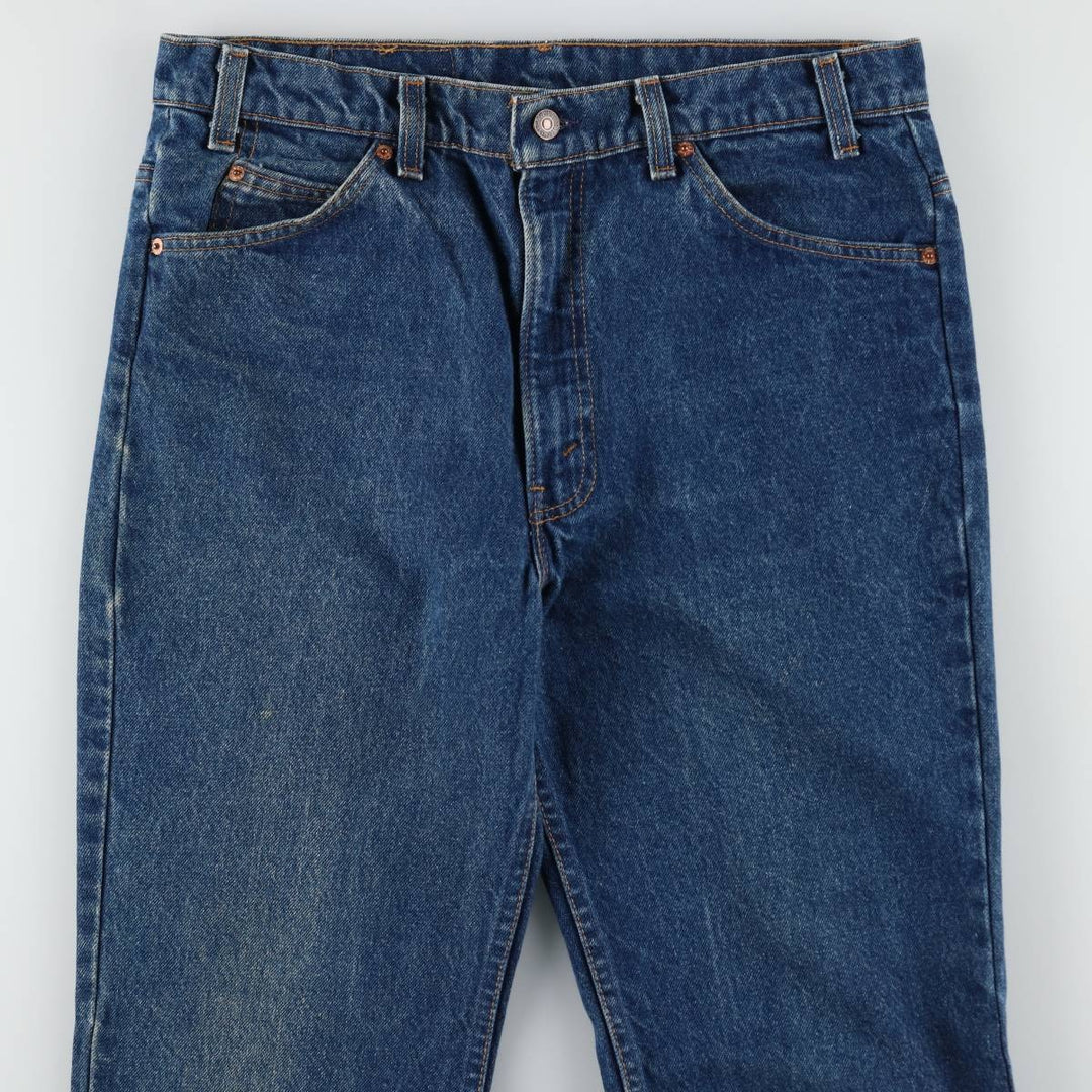 Levi's 517 Orange Tab Bootcut Denim Pants, Made in USA, Men's Size W35 (approx.) cotton blue type Vintage Second Hand