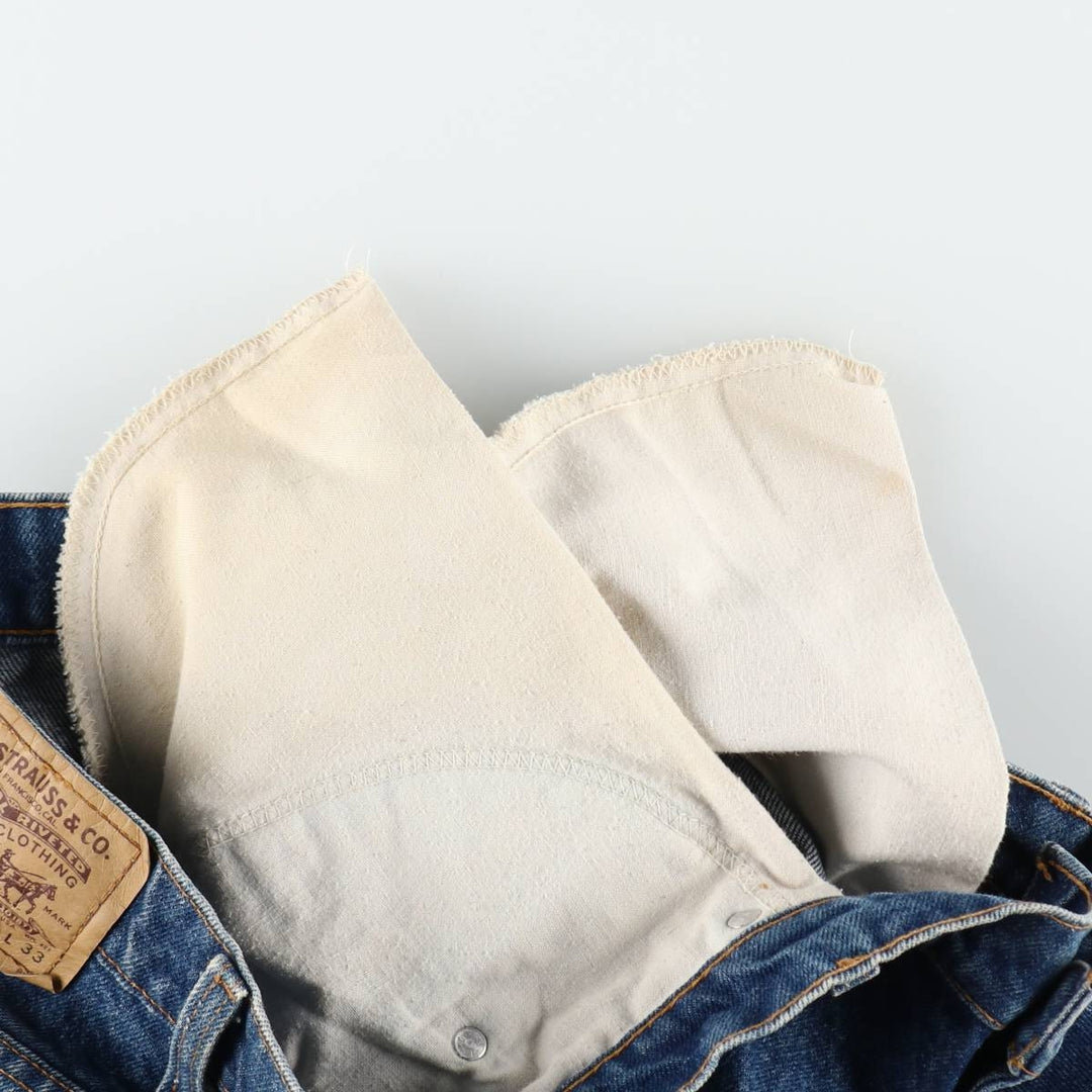 Levi's 517 Orange Tab Bootcut Denim Pants, Made in USA, Men's Size W35 (approx.) cotton blue type Vintage Second Hand
