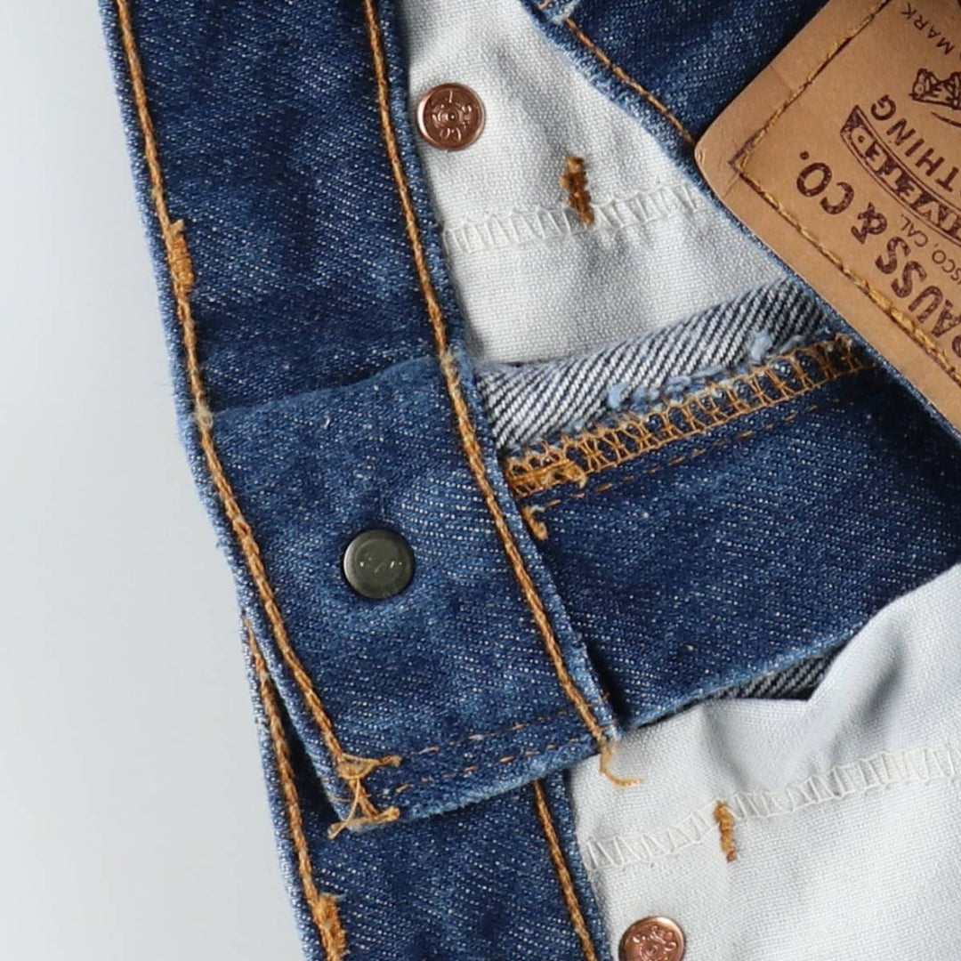 1990'S Levi's 517 Orange Tab Bootcut Denim Pants, Made in USA, Men's Size W32 (approx.), Vintage cotton blue type Vintage Second Hand