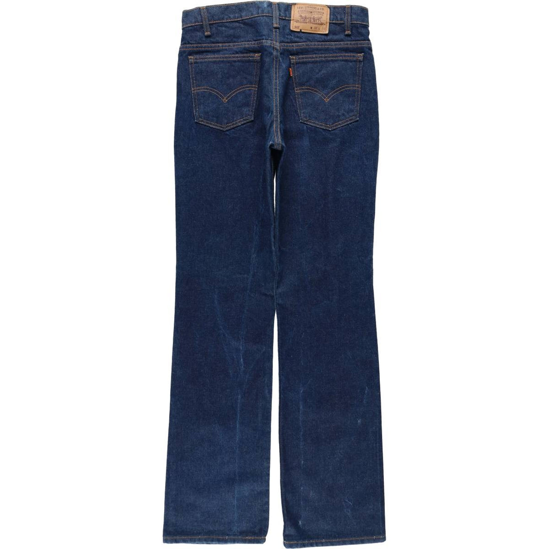 1990'S Levi's 517 Orange Tab Bootcut Denim Pants, Made in USA, Men's Size W32 (approx.), Vintage cotton blue type Vintage Second Hand