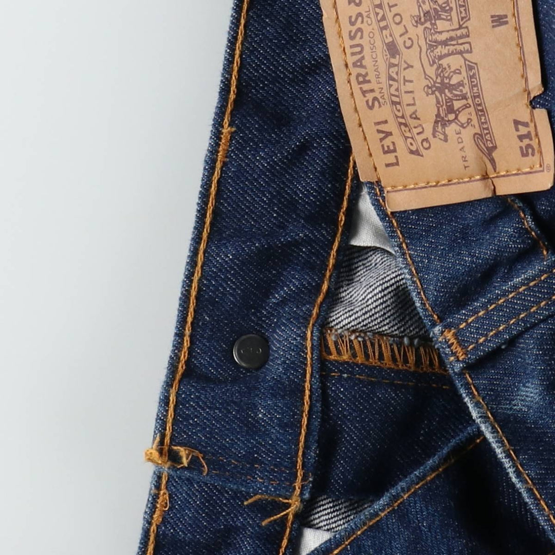 1990'S Levi's 517 Orange Tab Bootcut Denim Pants, Made in USA, Men's Size W32 (approx.), Vintage cotton blue type Vintage Second Hand