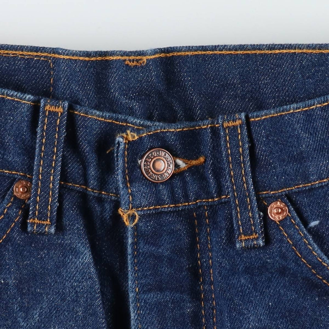 1990'S Levi's 517 Orange Tab Bootcut Denim Pants, Made in USA, Men's Size W32 (approx.), Vintage cotton blue type Vintage Second Hand