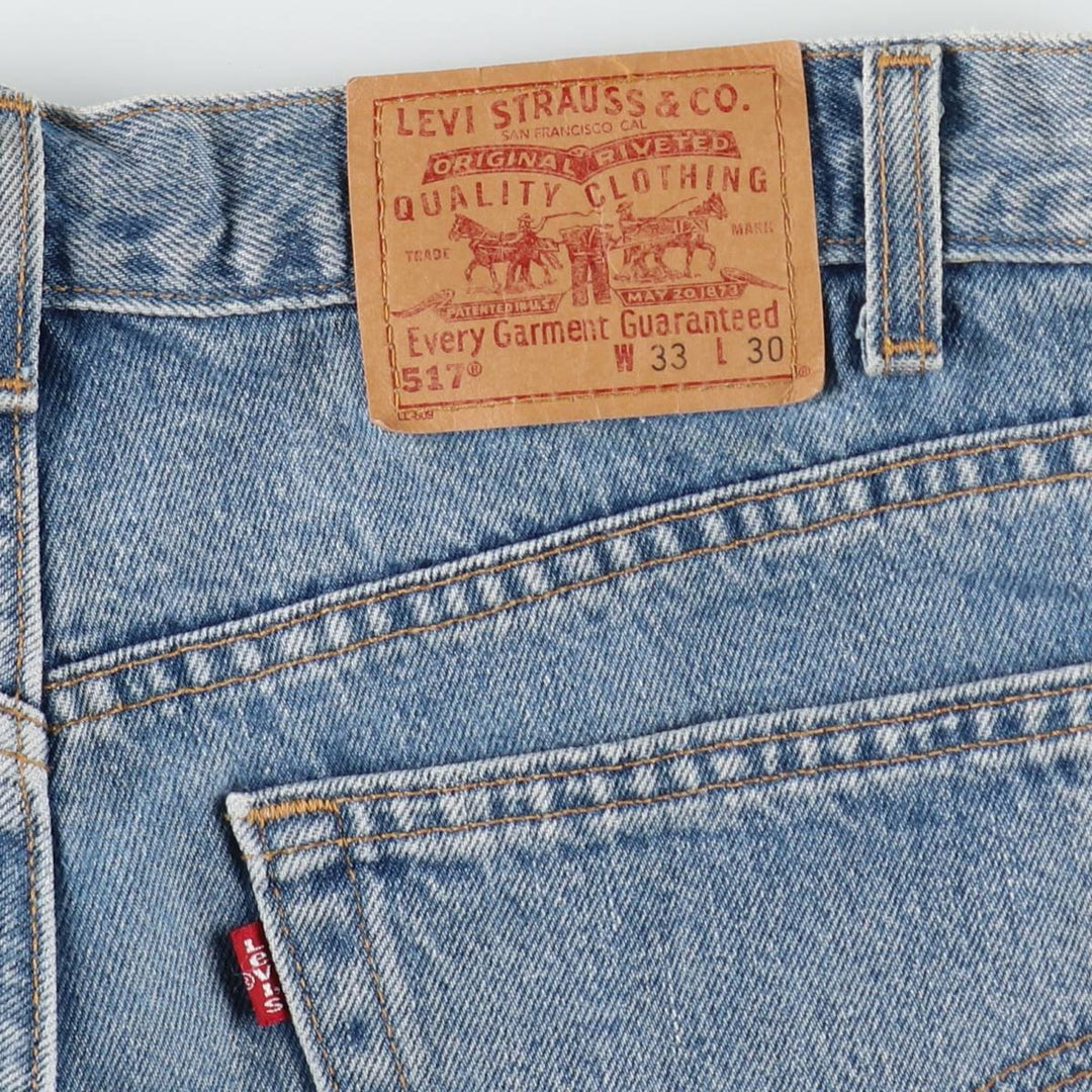 00'S Levi's 517 BOOT CUT Bootcut Denim Pants Made in USA Men's W32 equivalent cotton blue type Vintage Second Hand