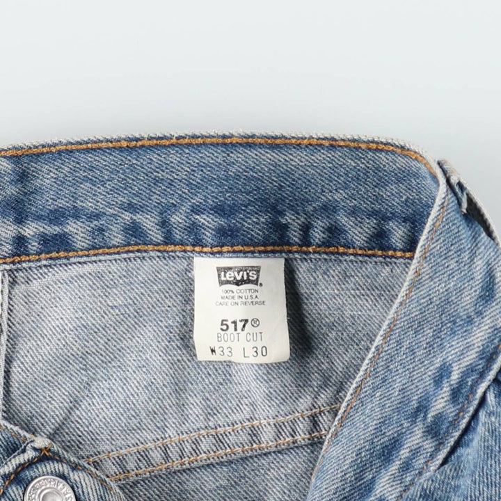 00'S Levi's 517 BOOT CUT Bootcut Denim Pants Made in USA Men's W32 equivalent cotton blue type Vintage Second Hand