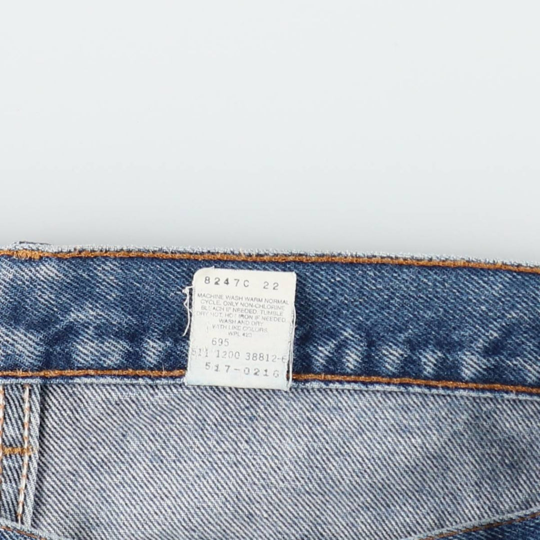 2000'S Levi's 517 Boot Cut Denim Pants, Made in USA, Men's Size 36 cotton blue type Vintage Second Hand