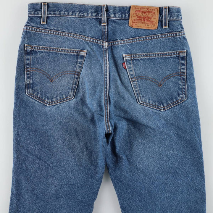 2000'S Levi's 517 Boot Cut Denim Pants, Made in USA, Men's Size 36 cotton blue type Vintage Second Hand