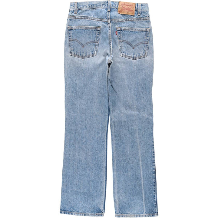 1990'S Levi's 00517-0217 Bootcut Denim Pants, Made in USA, Men's Size W30 (approx.), Vintage cotton blue type Vintage Second Hand