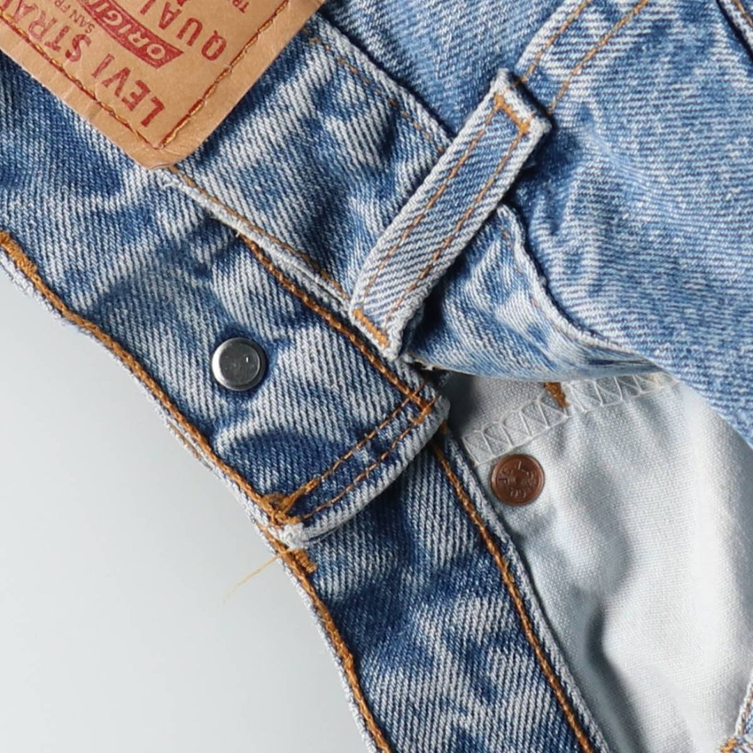 1990'S Levi's 00517-0217 Bootcut Denim Pants, Made in USA, Men's Size W30 (approx.), Vintage cotton blue type Vintage Second Hand