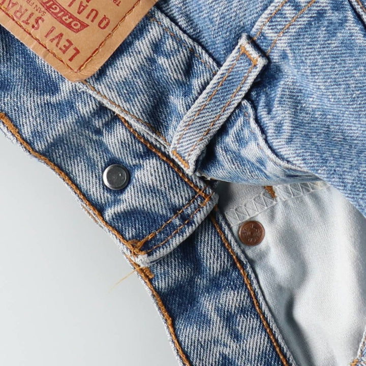 1990'S Levi's 00517-0217 Bootcut Denim Pants, Made in USA, Men's Size W30 (approx.), Vintage cotton blue type Vintage Second Hand