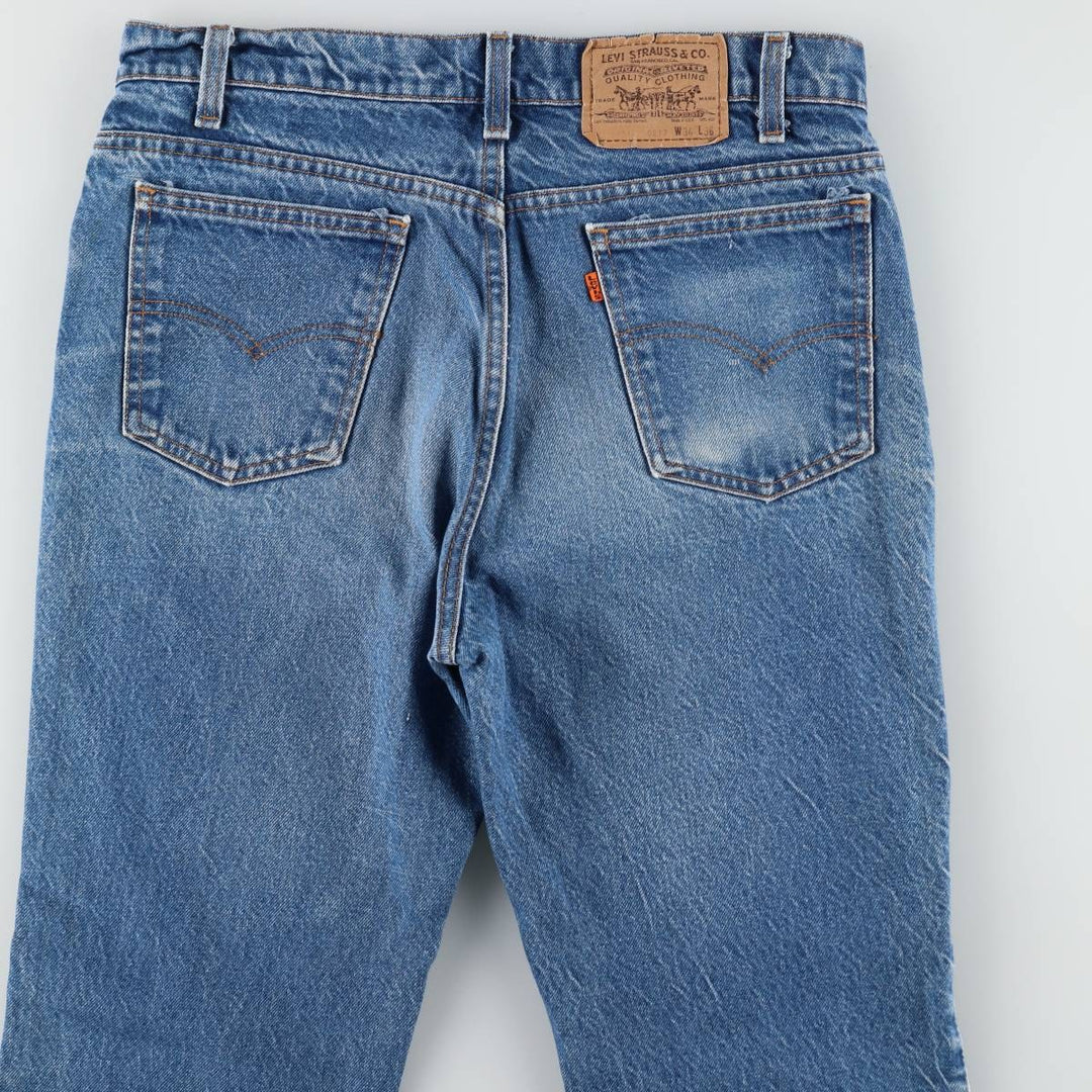 Levi's 20517-0217 Orange Tab Bootcut Denim Pants, Made in USA, Men's, Size W33, Vintage unclear blue type Vintage Second Hand