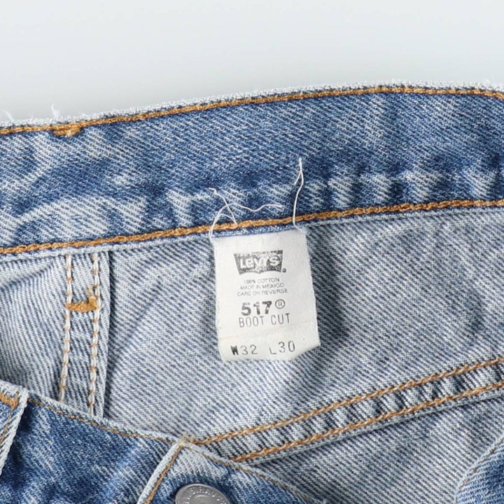 2000'S Levi's 517 Boot Cut Denim Pants, Men's Size W30 cotton blue type Vintage Second Hand