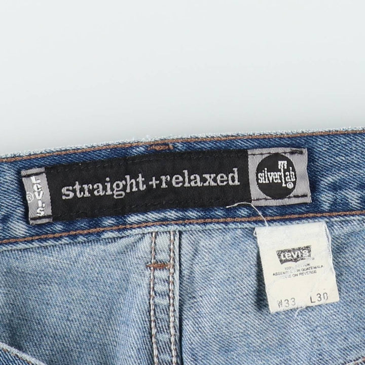 1990'S Levi's SILVER TAB Straight+Relaxed Tapered Denim Pants, Men's W34 (approx.), Vintage cotton blue type Vintage Second Hand