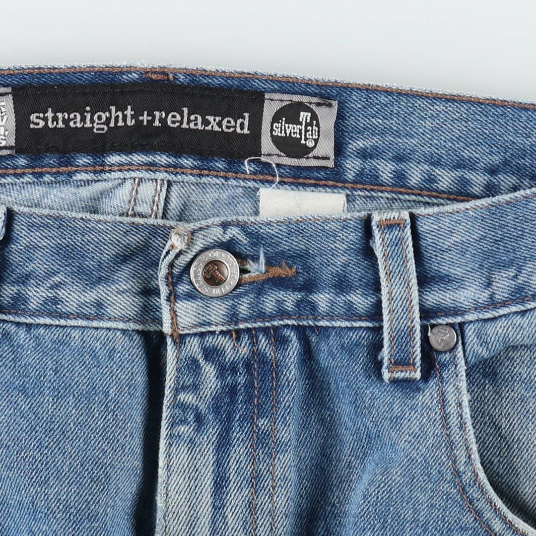 1990'S Levi's SILVER TAB Straight+Relaxed Tapered Denim Pants, Men's W34 (approx.), Vintage cotton blue type Vintage Second Hand