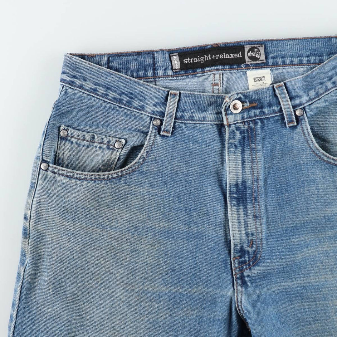 1990'S Levi's SILVER TAB Straight+Relaxed Tapered Denim Pants, Men's W34 (approx.), Vintage cotton blue type Vintage Second Hand